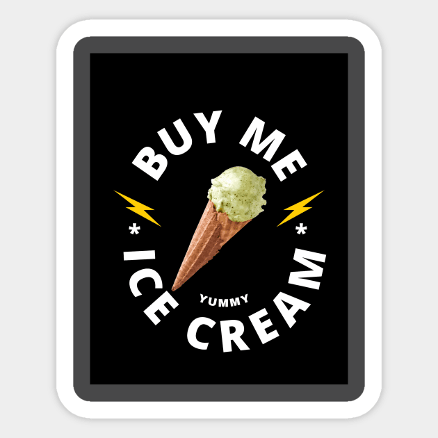 Buy Me Ice Cream Sticker by Gizi Zuckermann Art